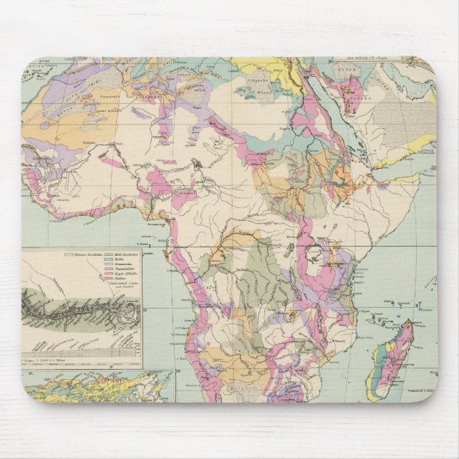 Afrika - Atlas Map of Africa Mouse Pad (Front)