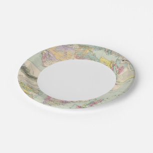 Afrika - Atlas Map of Africa Paper Plate