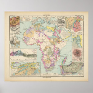 Afrika - Atlas Map of Africa Poster