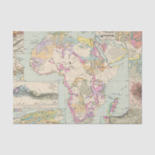 Afrika - Atlas Map of Africa Tissue Paper