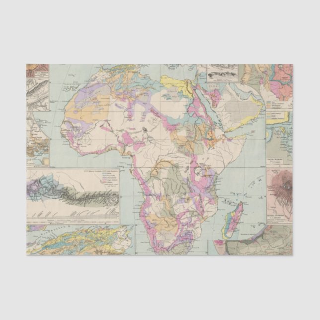 Afrika - Atlas Map of Africa Tissue Paper (Front)