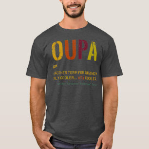 Afrikaans Grandpa Oupa Funny Definition Cool Retro T-Shirt