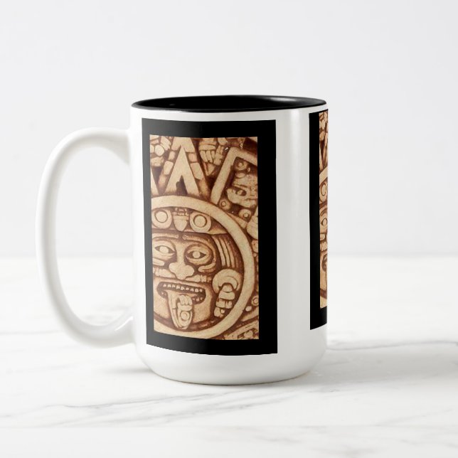 AfriMex Urbano Aztec Calendar Detail Mug (Left)