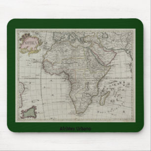 AfriMex Urbano Old African Map Mousepad