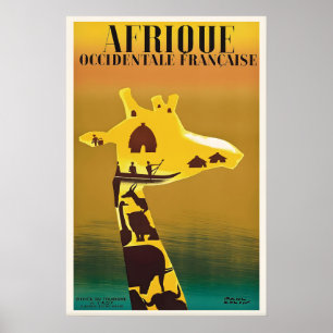Afrique Occidentale Francaise Vintage Travel Print