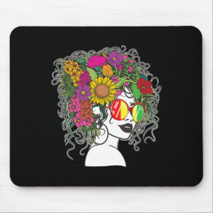 Afro African American Women Black Melanin Queen Ju Mouse Pad