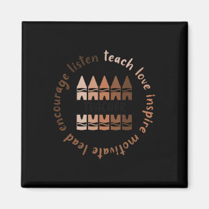 Afro African Black History Month Melanin Teacher Magnet