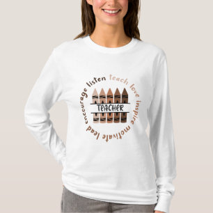 Afro African Black History Month Melanin Teacher T-Shirt