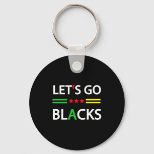Afro American Afrocentric Black History Lets Go B Key Ring