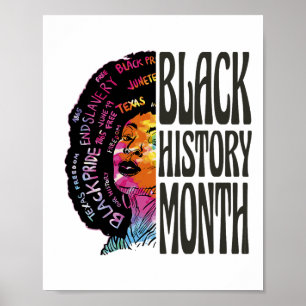 Afro American Black History Month And Juneteenth P Poster