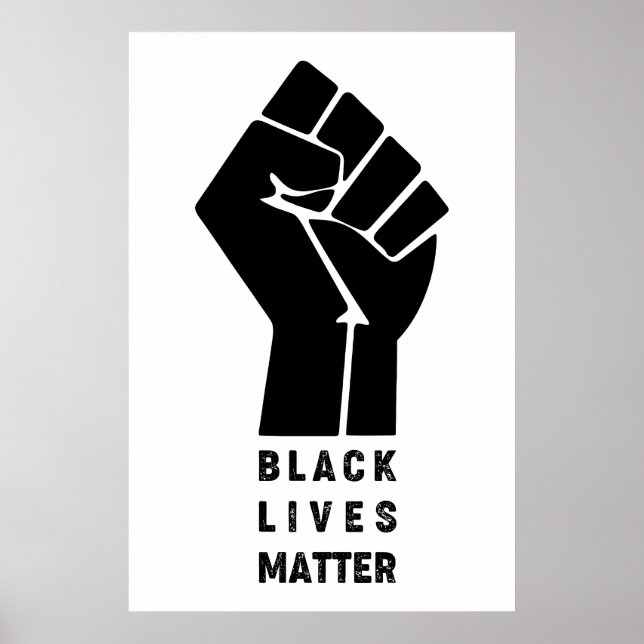 afro american fist black lives matter symbol prote poster (Front)