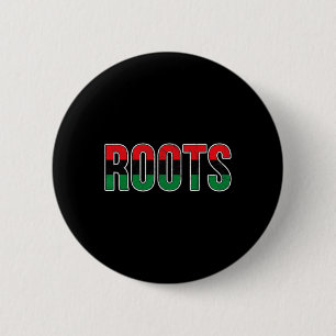 Afro-american Roots - Pan African Unia Flag Distre 6 Cm Round Badge
