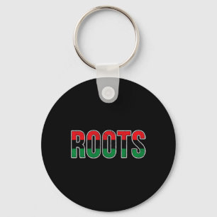 Afro-american Roots - Pan African Unia Flag Distre Key Ring