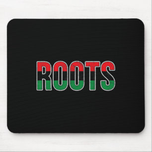 Afro-american Roots - Pan African Unia Flag Distre Mouse Pad