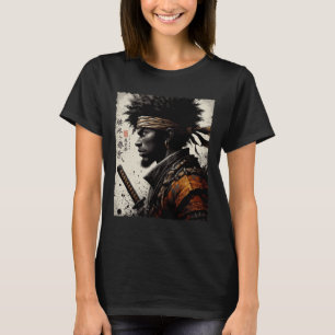 Afro American Samurai Vintage African Bushido Warr T-Shirt