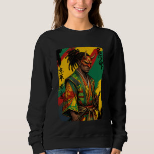 Afro American Samurai Warrior Katana Anime Japanes Sweatshirt