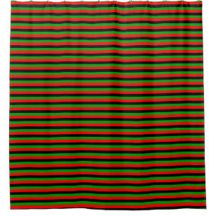afro american USA Malawi flag stripes pattern blac Shower Curtain
