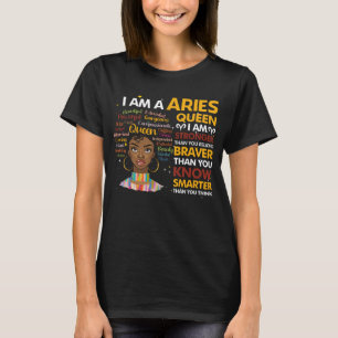Afro Aries queen September August Virgo Zodiac T-Shirt