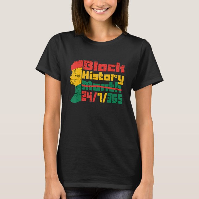 Afro Black History Month 247365 Black African Mela T-Shirt (Front)