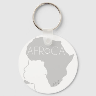 Afro Black Natural Hair Key Ring