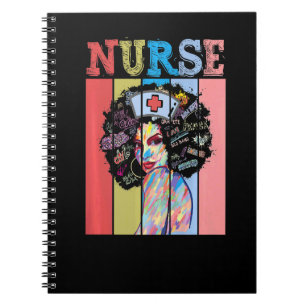 Afro Black Nurse Black History Month African Ameri Notebook
