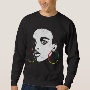 Afro Black Woman Afican Colour Cool Black History  Sweatshirt