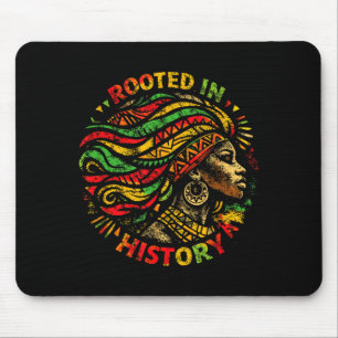 Afro black woman african roots melanin history mouse pad