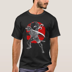 Afro Black Woman Samurai T-Shirt