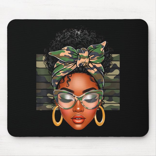 Afro Black Women African American Black History Mo Mouse Pad (Front)
