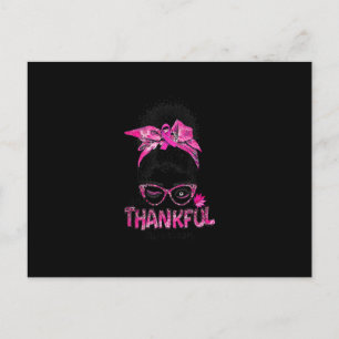 Afro Black Women Breast Cancer One Thankful Surviv Postcard