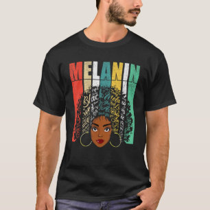 Afro Black Women Girls Melanin T American African T-Shirt
