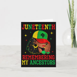 Afro Black Women Melanin Queen Juneteenth Remember Card