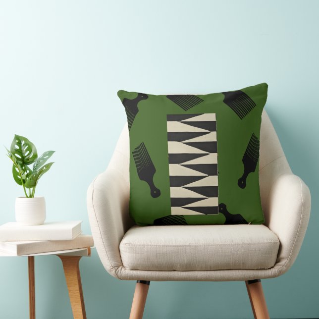 Afro blowout Green Cushion (Chair)