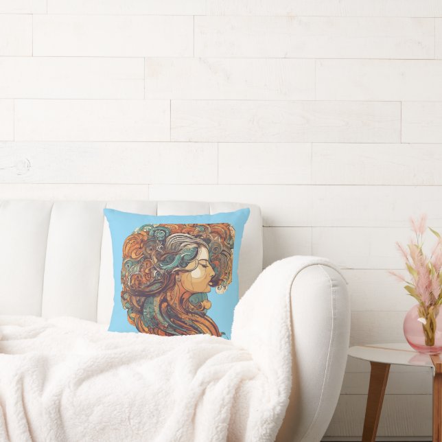 Afro Boho Queen – Colorful Artistic Cushion (Couch)