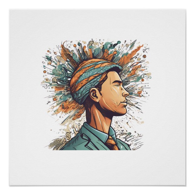 Afro Boho Queen – Colorful Artistic Poster (Front)