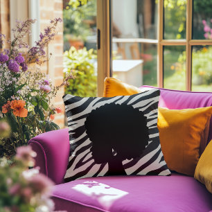 Afro-centric Animal Print Throw Pillow
