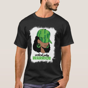 Afro Cerebral Palsy Warrior Women Mum Cp Awareness T-Shirt