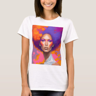 Afro Christy Colour Splash Art Women's T-Shirts