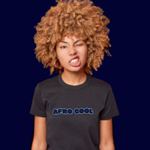 Afro Cool - Grey African American Women's Text T-Shirt