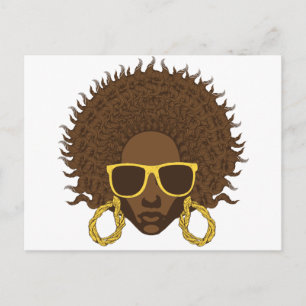 Afro Cool Postcard