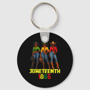 Afro Cowgirl Melanin Juneteenth Cowgirl Juneteenth Key Ring
