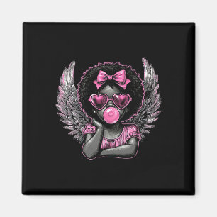 Afro Cupid With Sungles Blowing Bubble Gum Valenti Magnet