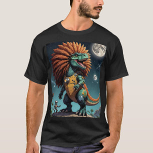 Afro Dino Cosmic Warrior Suit Tee