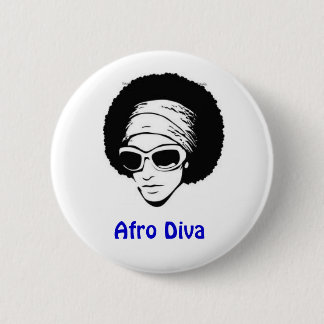 Afro Diva 6 Cm Round Badge