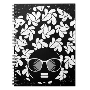 Afro Diva Black & White Notebook