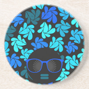 Afro Diva Blue Coaster
