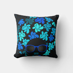 Afro Diva Blue Cushion