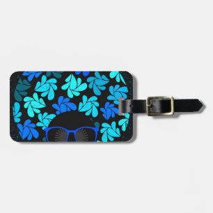 Afro Diva Blue  Luggage Tag