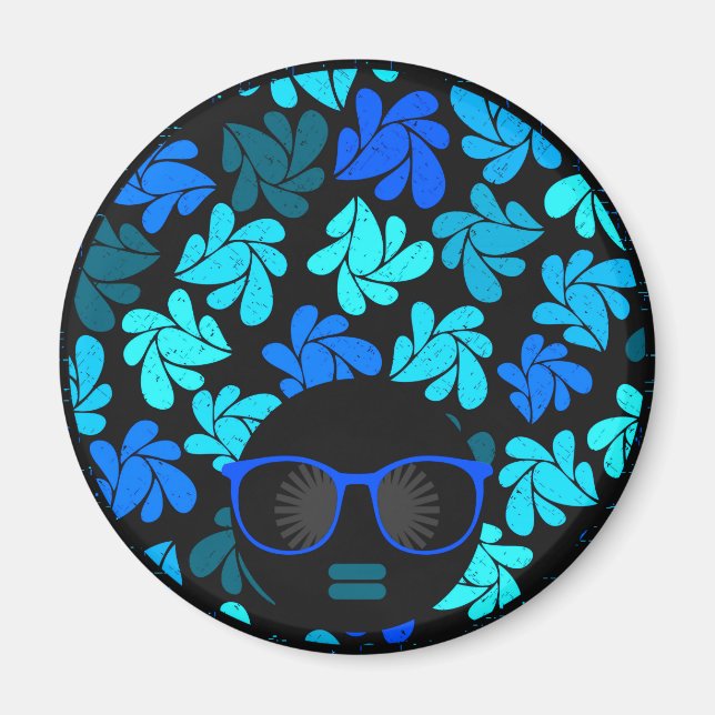 Afro Diva Blue  Magnet (Front)
