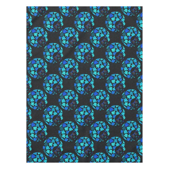 Afro Diva Blue  Tablecloth (Front)